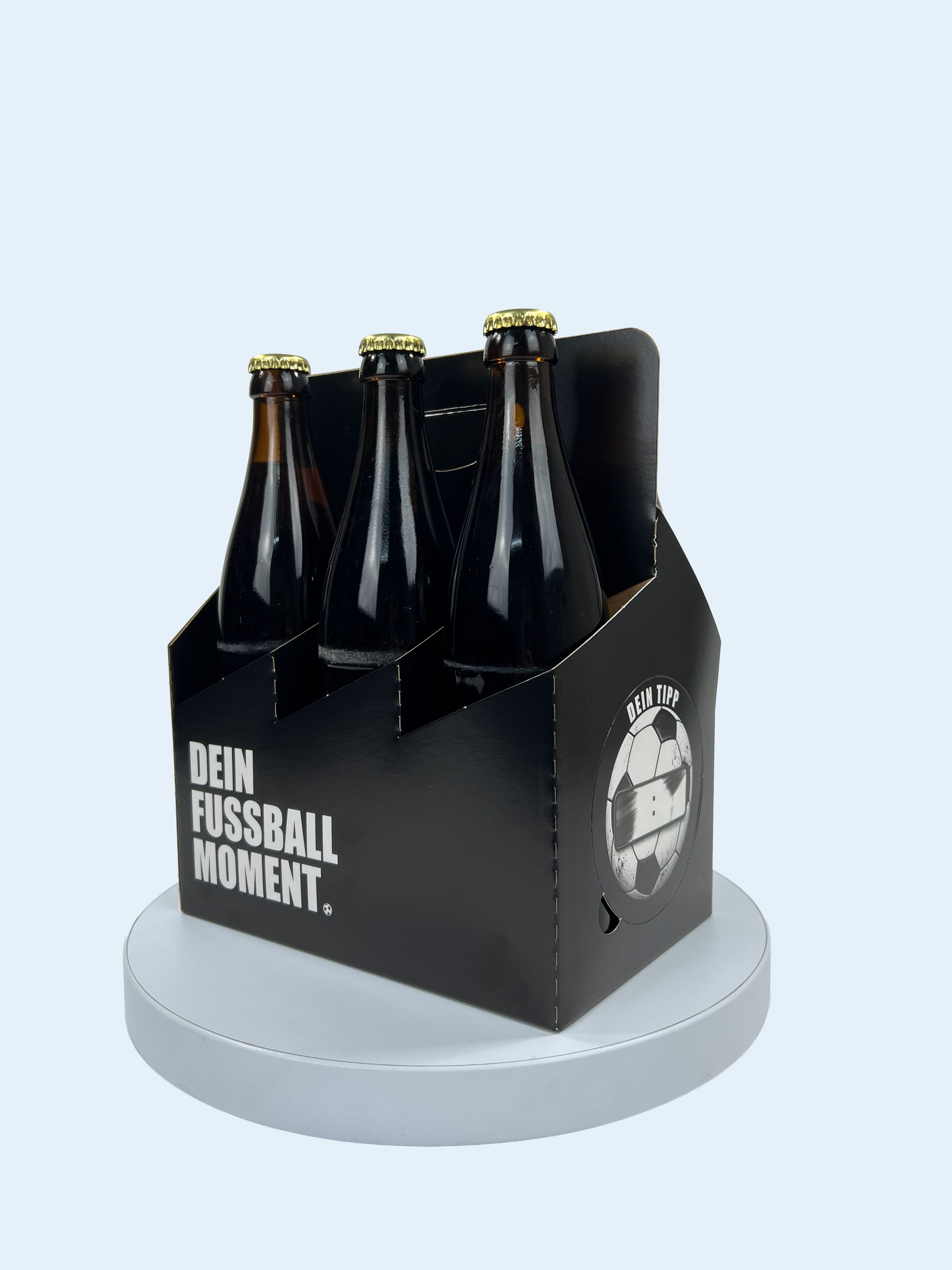 6er Flaschenträger aus Pappe mit Bierdeckel für 0,5 Liter NRW Flaschen & Dosen, Standard mit Motiv