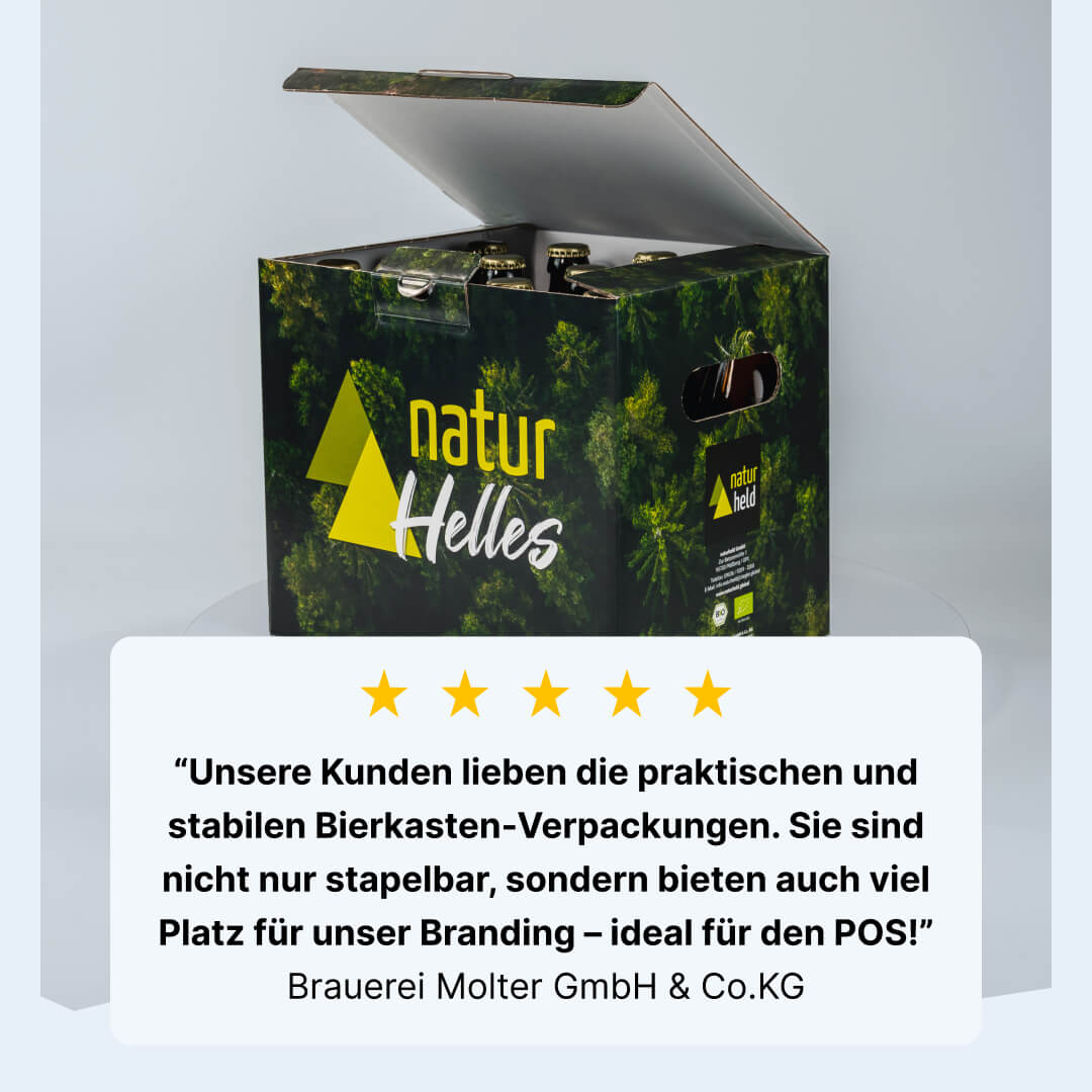 12er Karton Bierkasten für 0,5 Liter Euro- und 0,33 Liter Gourmet Flaschen, individuell bedruckt