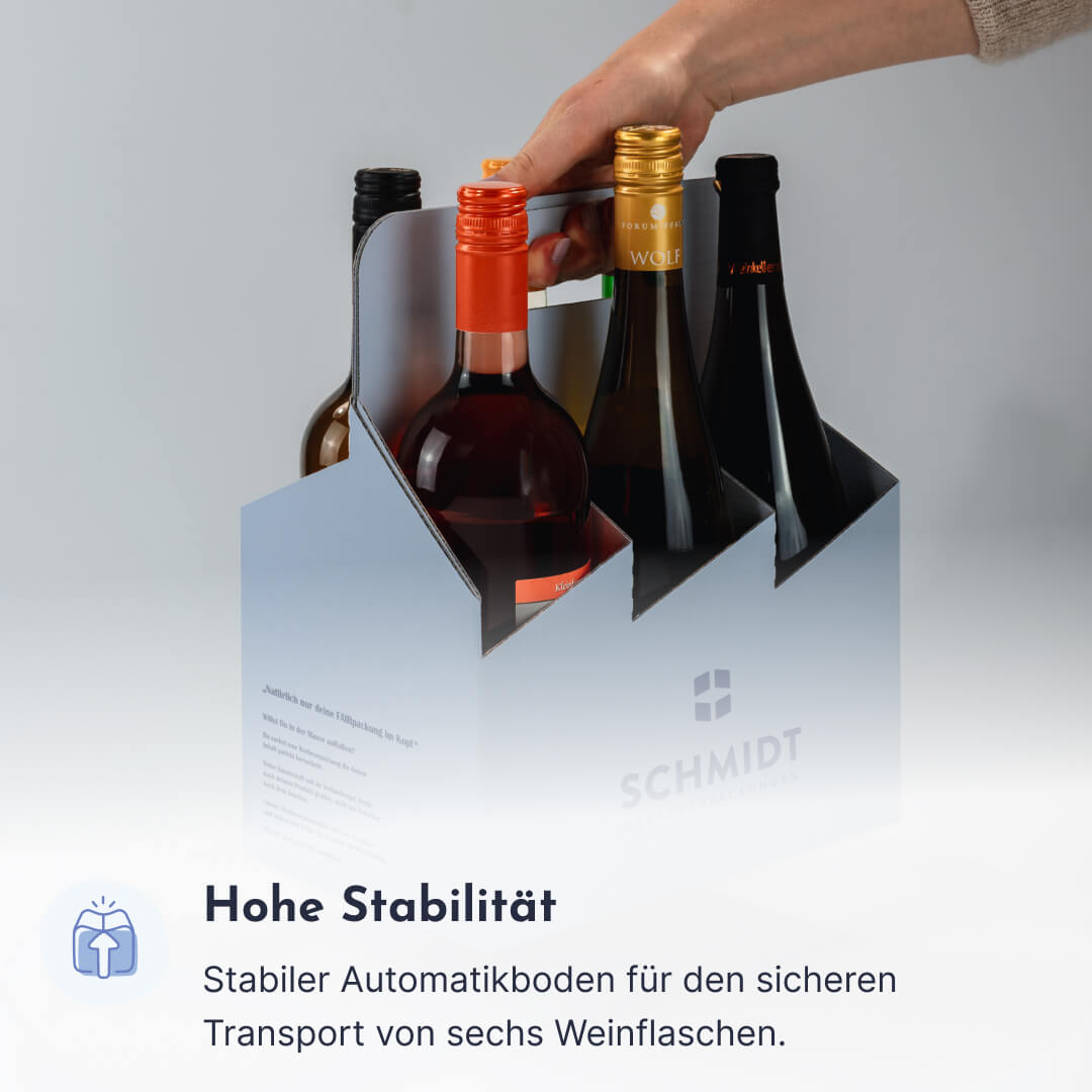 Produktmuster 6er Weinträger aus Pappe