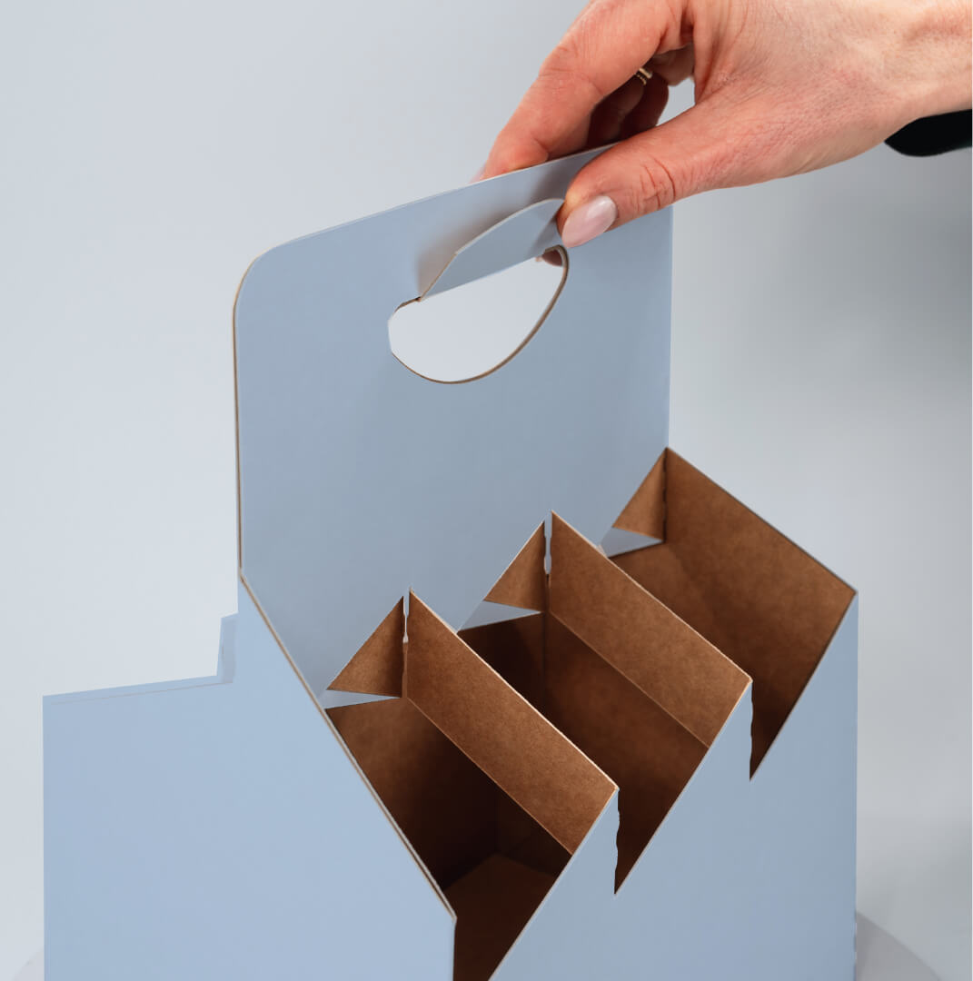6er Flaschenträger aus Pappe für 0,5 Liter NRW Flaschen & Dosen, individuell bedruckt