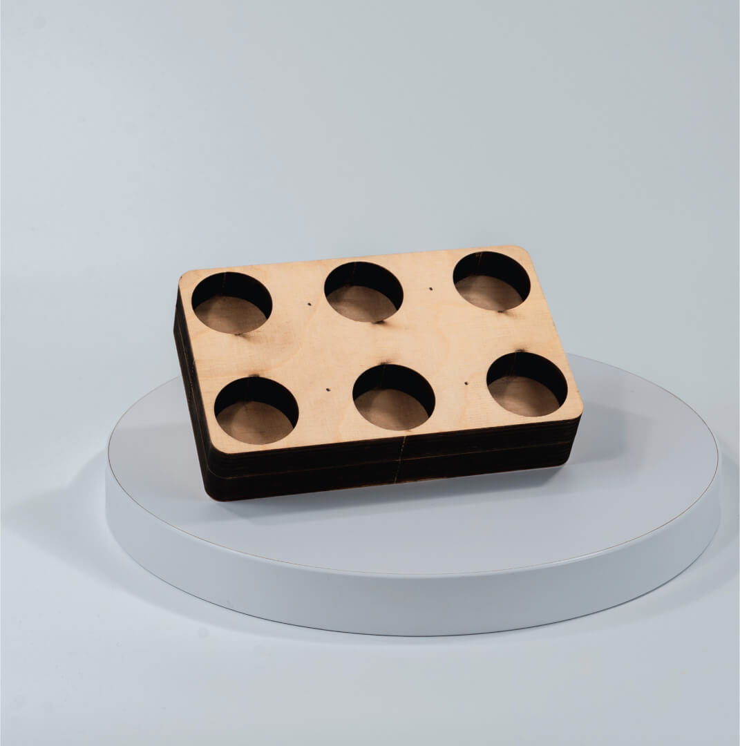 Aufsteckhilfe aus Holz für 0,33 Liter Longneck Flaschen