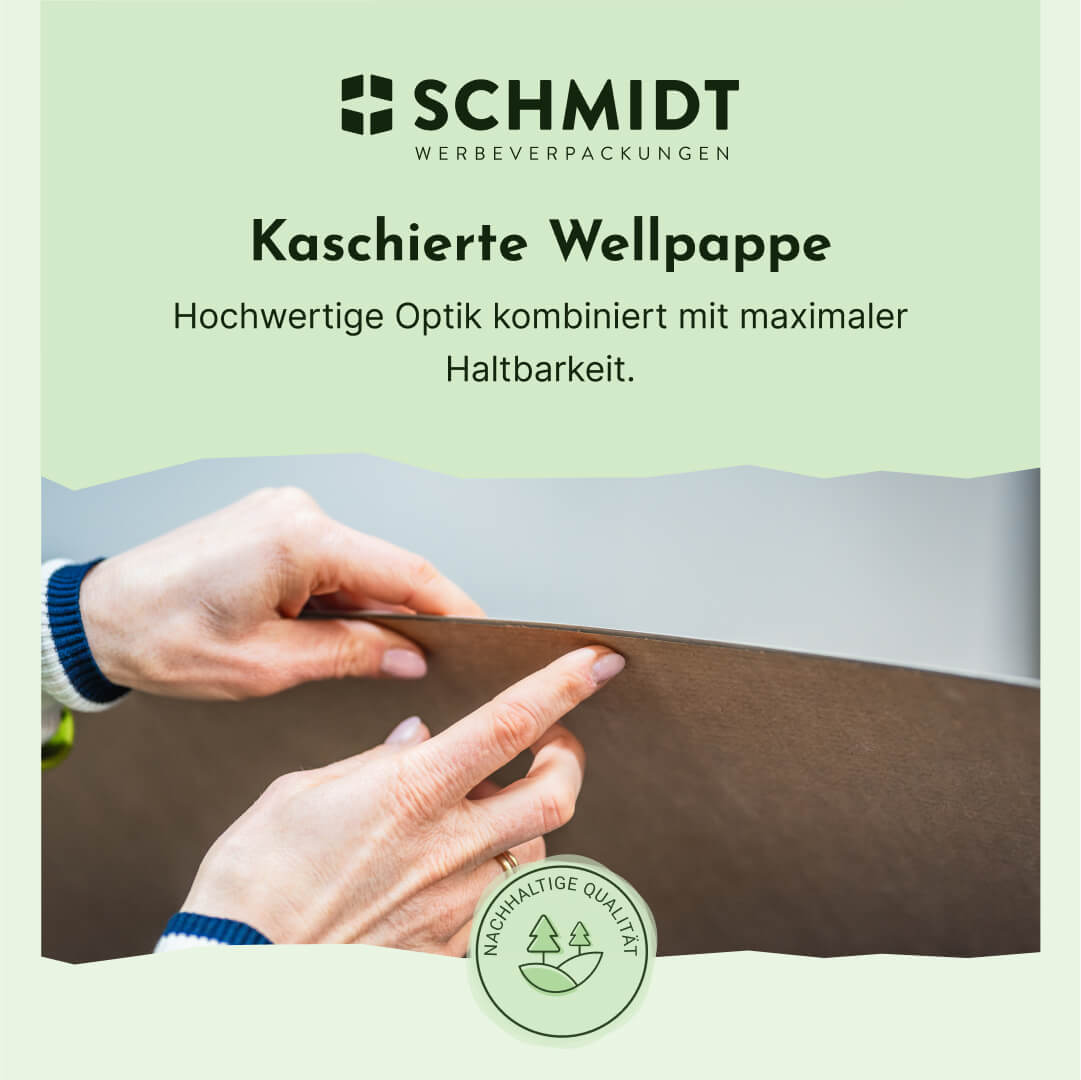 Faltschachtel mit versetzten Einstecklaschen 100 x 100 x 101 mm, individuell bedruckt