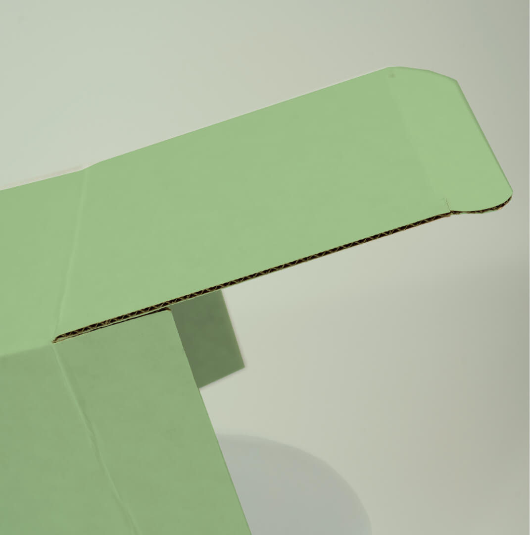 Faltschachtel mit versetzten Einstecklaschen 100 x 100 x 101 mm, individuell bedruckt