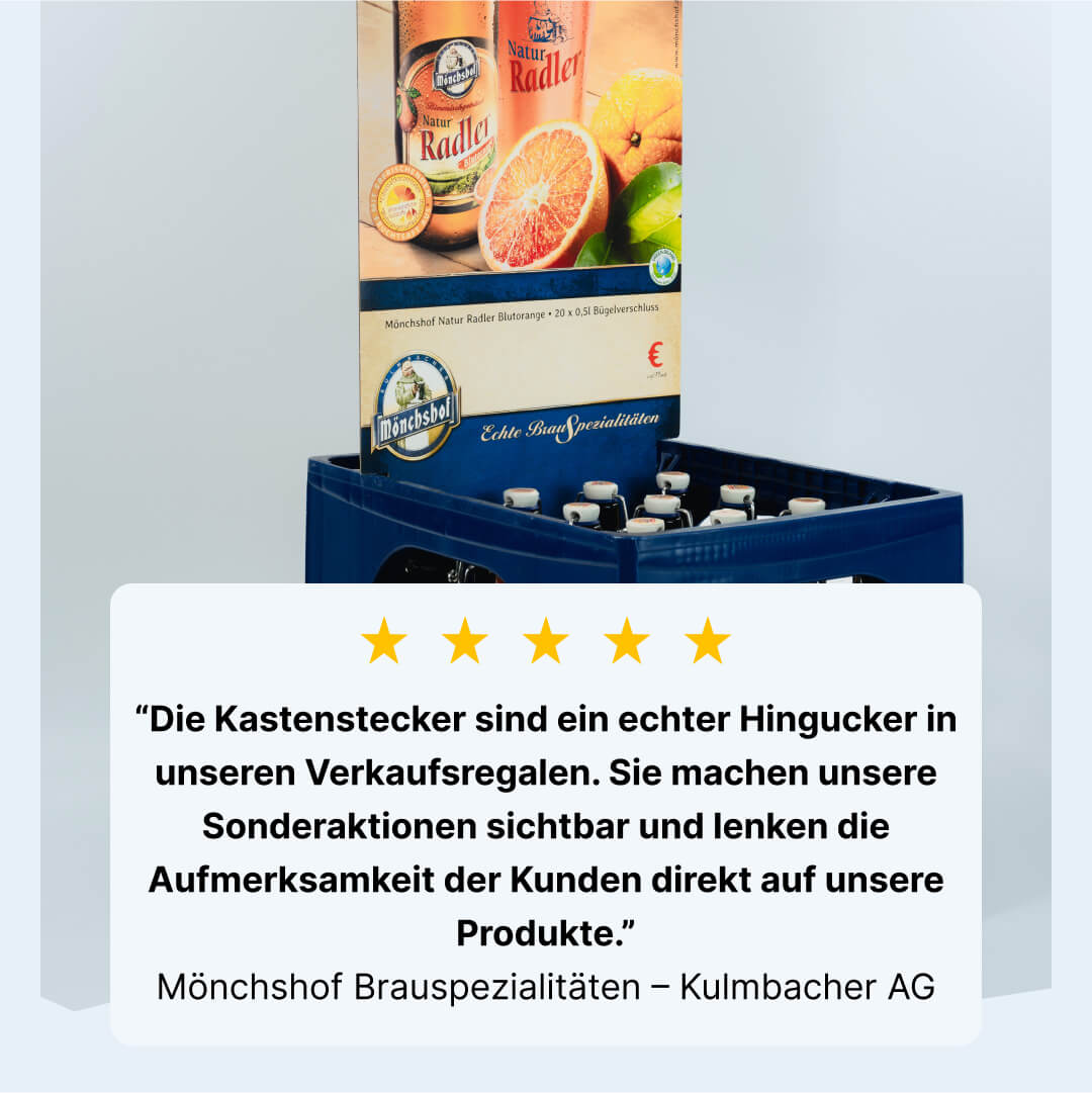 Produktmuster Kastenstecker aus Pappe