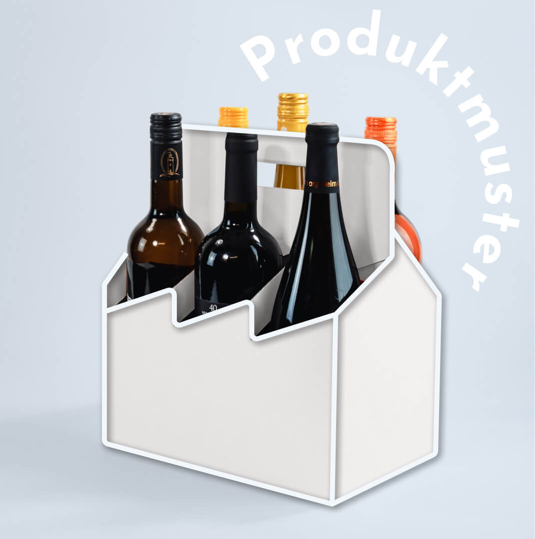Produktmuster 6er Weinträger aus Pappe