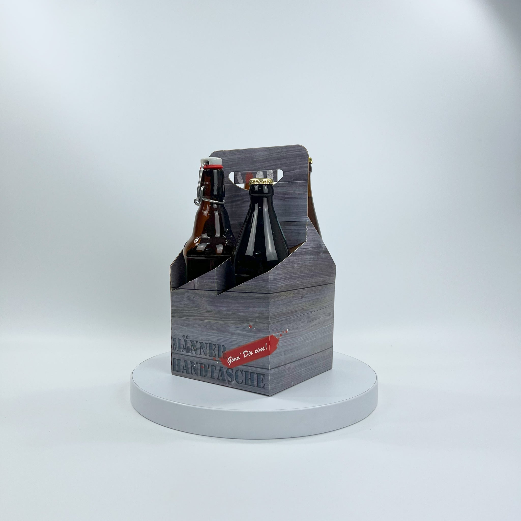4er Flaschenträger aus Pappe für 0,5 Liter Euro-/Bügel-/NRW Flaschen