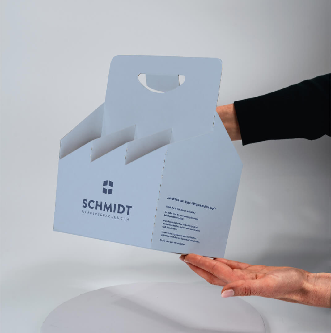 6er Flaschenträger aus Pappe für 0,5 Liter NRW Flaschen & Dosen, Standard mit Motiv