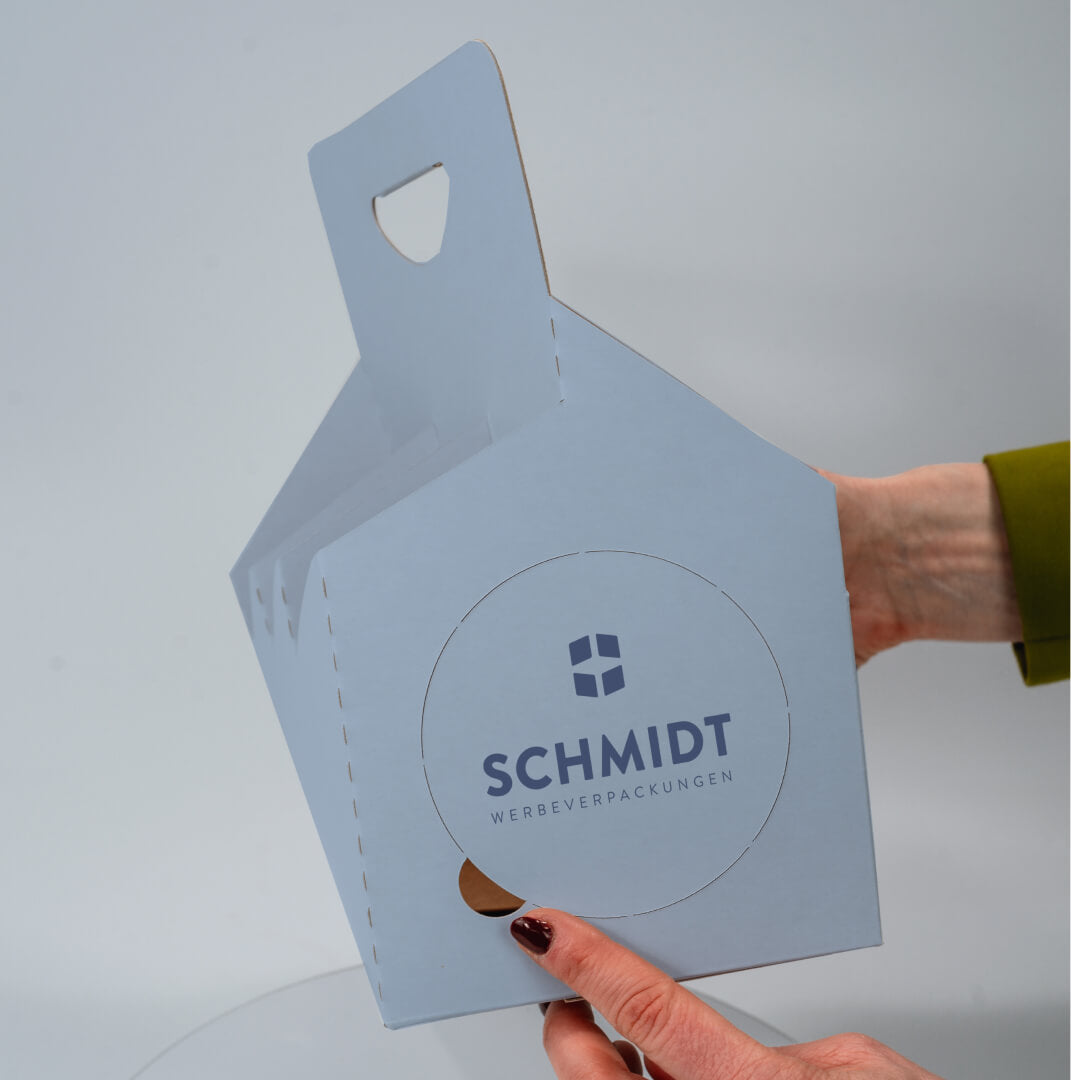 6er Flaschenträger aus Pappe mit Bierdeckel für 0,5 Liter NRW Flaschen & Dosen, individuell bedruckt